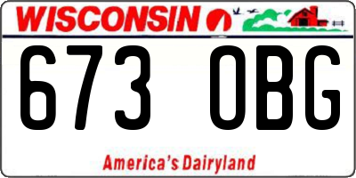 WI license plate 673OBG