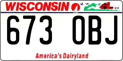 WI license plate 673OBJ