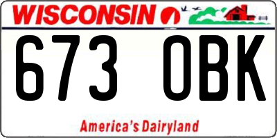 WI license plate 673OBK