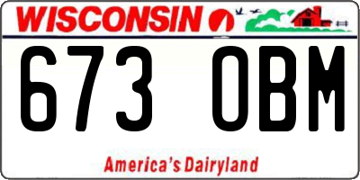 WI license plate 673OBM