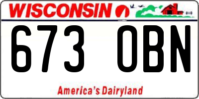 WI license plate 673OBN