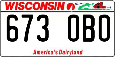 WI license plate 673OBO