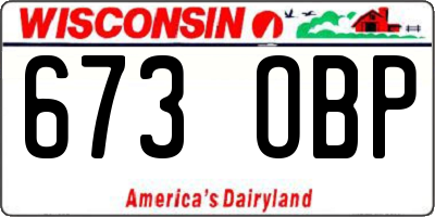 WI license plate 673OBP