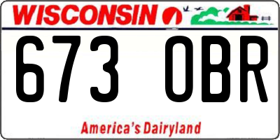 WI license plate 673OBR