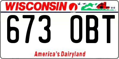 WI license plate 673OBT