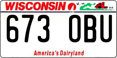 WI license plate 673OBU