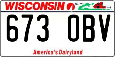 WI license plate 673OBV