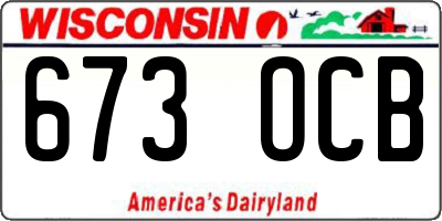 WI license plate 673OCB