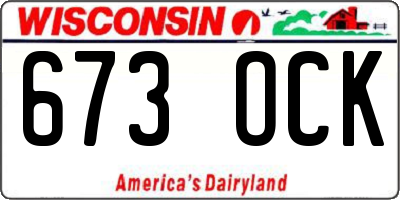 WI license plate 673OCK