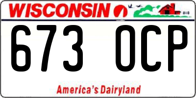 WI license plate 673OCP