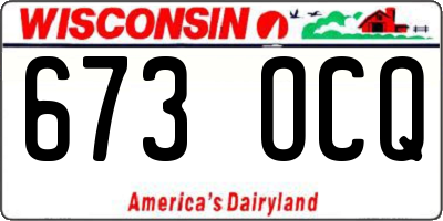 WI license plate 673OCQ