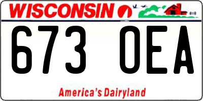 WI license plate 673OEA