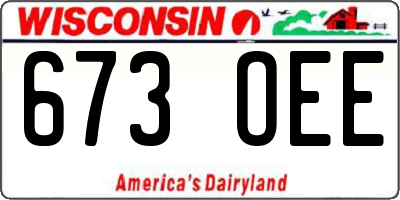 WI license plate 673OEE