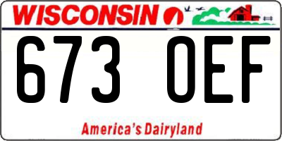 WI license plate 673OEF