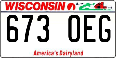 WI license plate 673OEG
