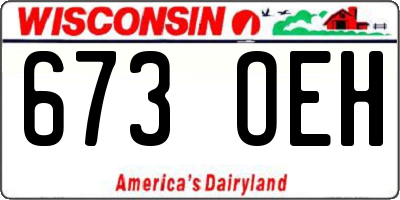 WI license plate 673OEH
