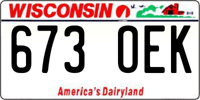 WI license plate 673OEK