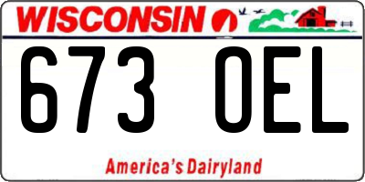 WI license plate 673OEL
