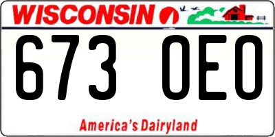 WI license plate 673OEO