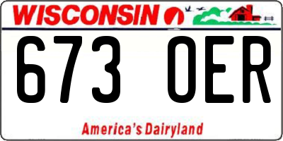 WI license plate 673OER
