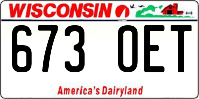 WI license plate 673OET