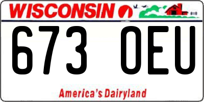 WI license plate 673OEU