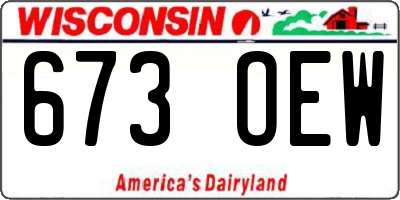 WI license plate 673OEW