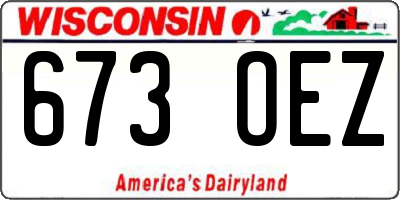 WI license plate 673OEZ