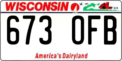 WI license plate 673OFB