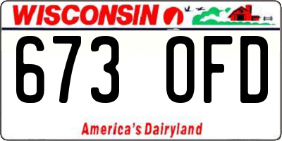 WI license plate 673OFD