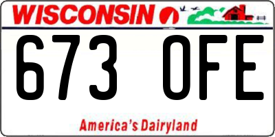 WI license plate 673OFE