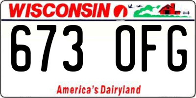 WI license plate 673OFG