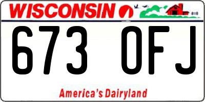 WI license plate 673OFJ
