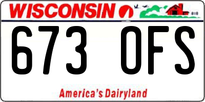WI license plate 673OFS