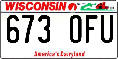 WI license plate 673OFU
