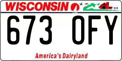 WI license plate 673OFY