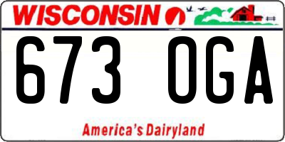 WI license plate 673OGA