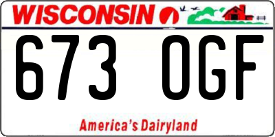 WI license plate 673OGF