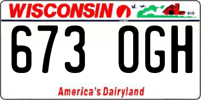 WI license plate 673OGH