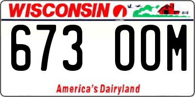 WI license plate 673OOM
