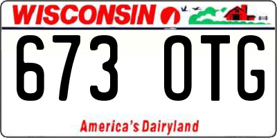 WI license plate 673OTG