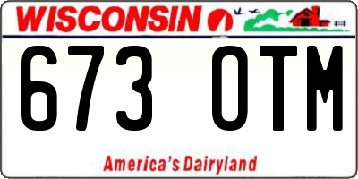 WI license plate 673OTM