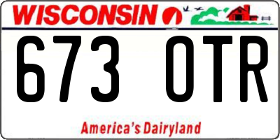 WI license plate 673OTR