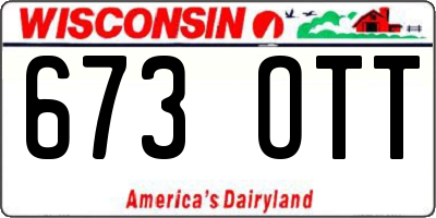 WI license plate 673OTT