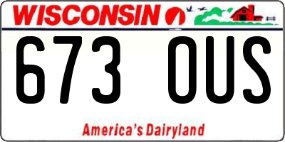 WI license plate 673OUS
