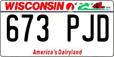 WI license plate 673PJD