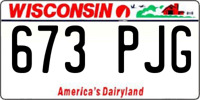 WI license plate 673PJG