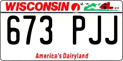 WI license plate 673PJJ