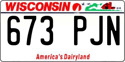 WI license plate 673PJN