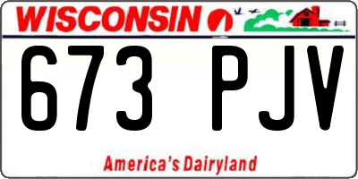 WI license plate 673PJV